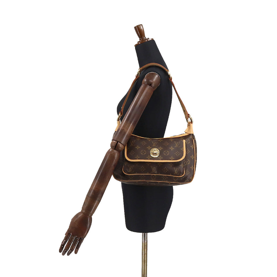 Louis Vuitton Monogram Tikal GM Shoulder Bag Brown Gold Hardware