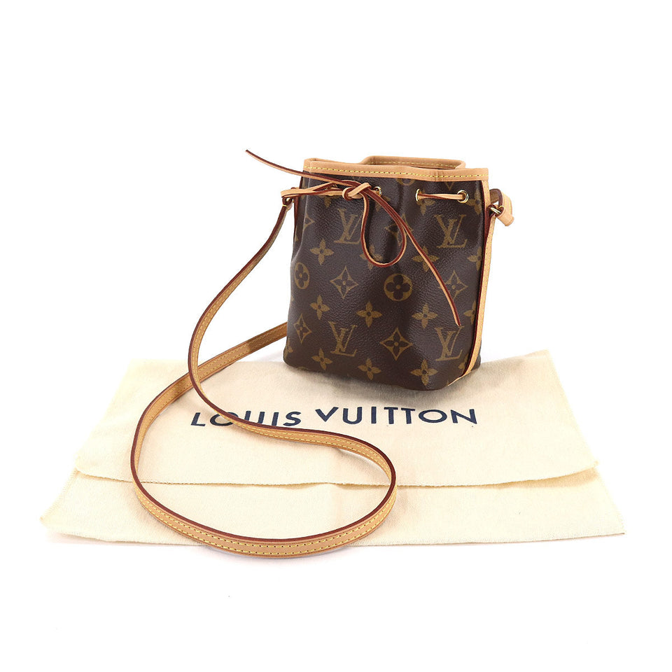Louis Vuitton Monogram Nano Noe Shoulder Bag Brown