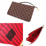 Louis Vuitton Damier Neverfull MM Tote Bag Gold Metal