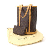 Louis Vuitton Monogram Bucket GM Tote Bag Brown