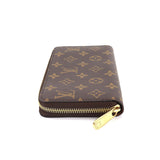 Louis Vuitton Monogram Zippy Round Zipper Long Wallet Brown