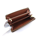 Louis Vuitton Monogram Zippy Round Zipper Long Wallet Brown