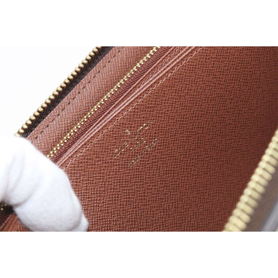 Louis Vuitton Monogram Zippy Round Zipper Long Wallet Brown