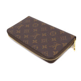 Louis Vuitton Monogram Zippy Organizer Round Zipper Long Wallet Brown