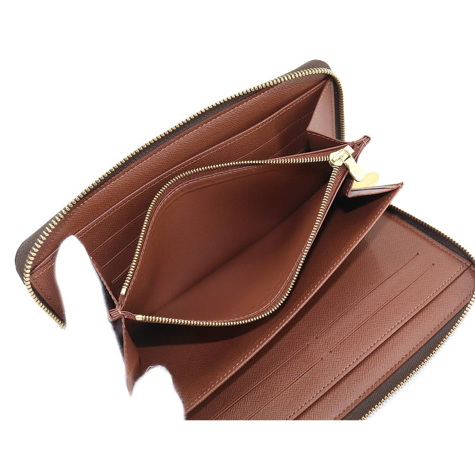 Louis Vuitton Monogram Zippy Organizer Round Zipper Long Wallet Brown