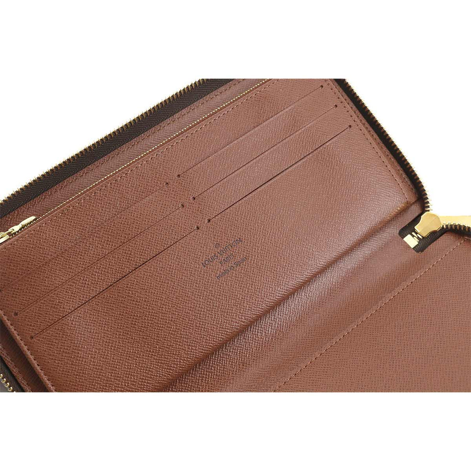 Louis Vuitton Monogram Zippy Organizer Round Zipper Long Wallet Brown