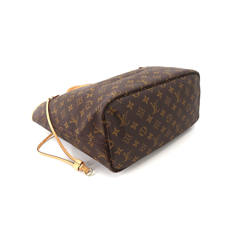 Louis Vuitton Monogram Neverfull MM Tote Bag Brown