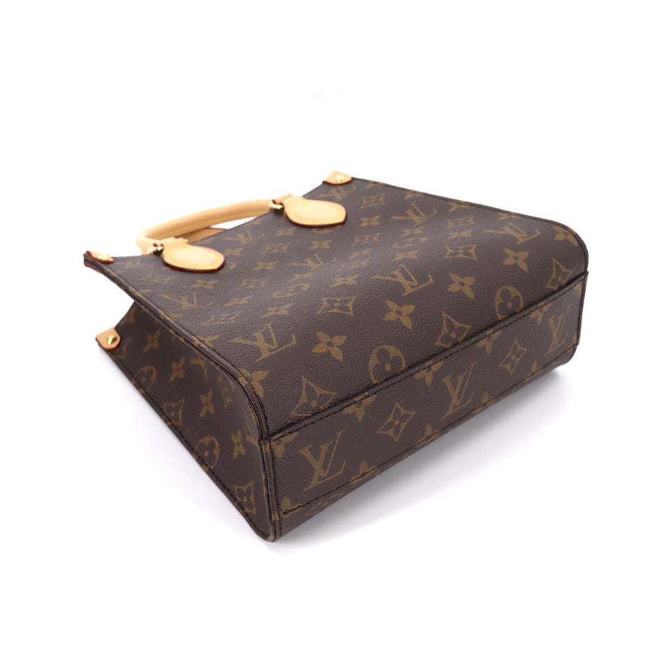Louis Vuitton Monogram Sac Plat BB 2Way Shoulder Bag Brown