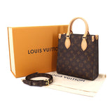 Louis Vuitton Monogram Sac Plat BB 2Way Shoulder Bag Brown