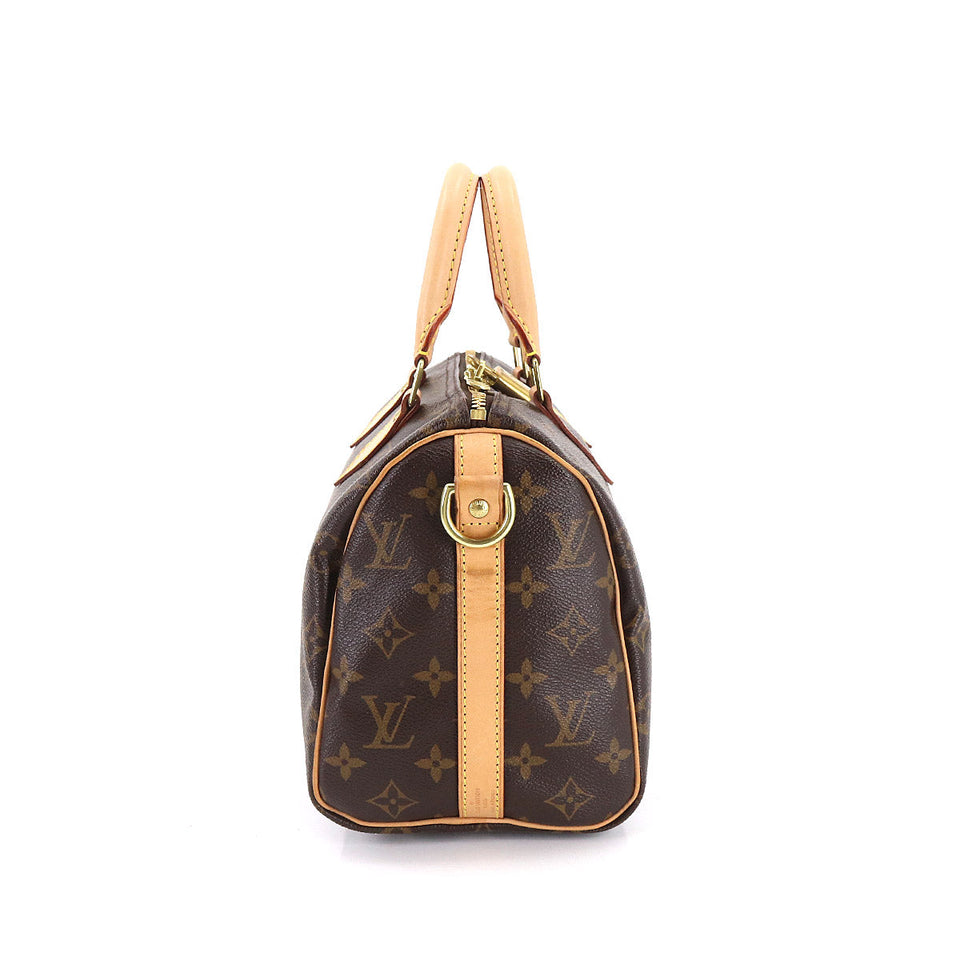 Louis Vuitton Monogram Speedy Bandouliere 25 2Way Shoulder Bag Brown