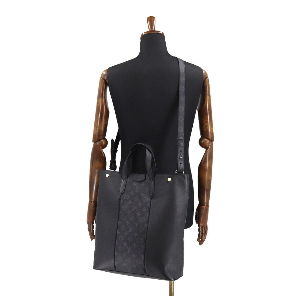 Louis Vuitton Taigarama City Tote 2Way Shoulder Bag Leather Noir