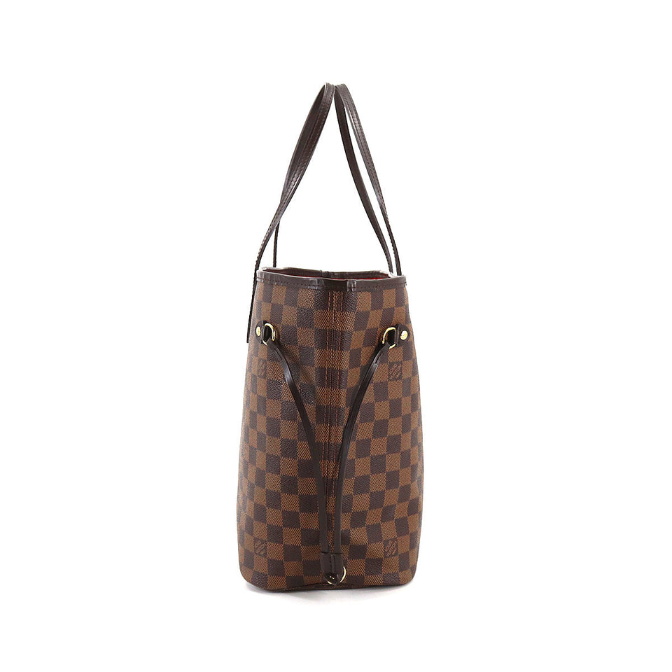 Louis Vuitton Damier Neverfull MM Tote Bag Ebene Brown