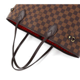 Louis Vuitton Damier Neverfull MM Tote Bag Ebene Brown