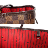 Louis Vuitton Damier Neverfull MM Tote Bag Ebene Brown