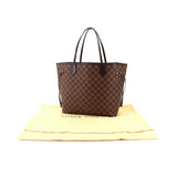 Louis Vuitton Damier Neverfull MM Tote Bag Ebene Brown