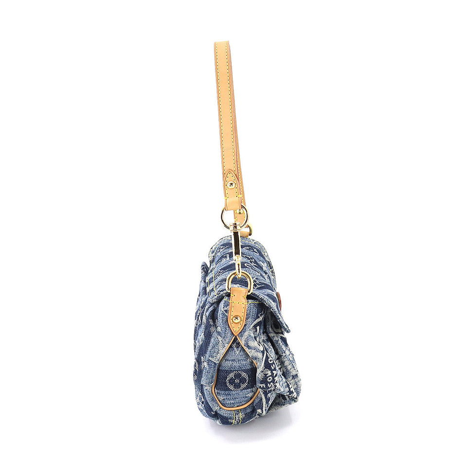 Louis Vuitton Monogram Denim Mini Pleaty Raye Shoulder Bag