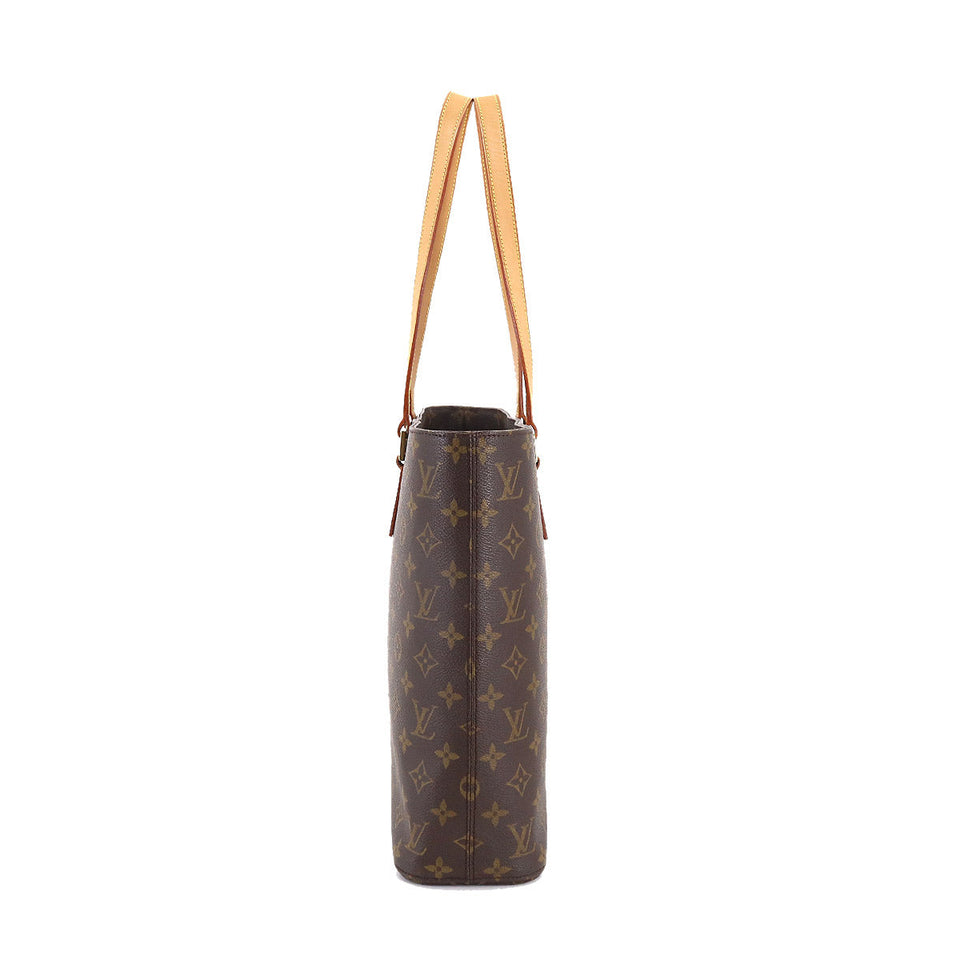 Louis Vuitton Monogram Luco Tote Bag Brown Gold Metal