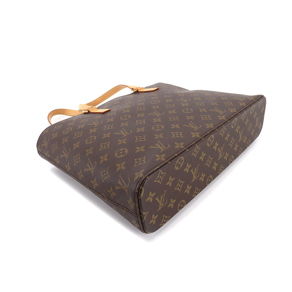 Louis Vuitton Monogram Luco Tote Bag Brown Gold Metal