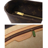 Louis Vuitton Monogram Luco Tote Bag Brown Gold Metal