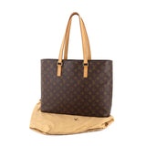 Louis Vuitton Monogram Luco Tote Bag Brown Gold Metal