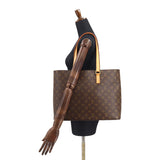 Louis Vuitton Monogram Luco Tote Bag Brown Gold Metal