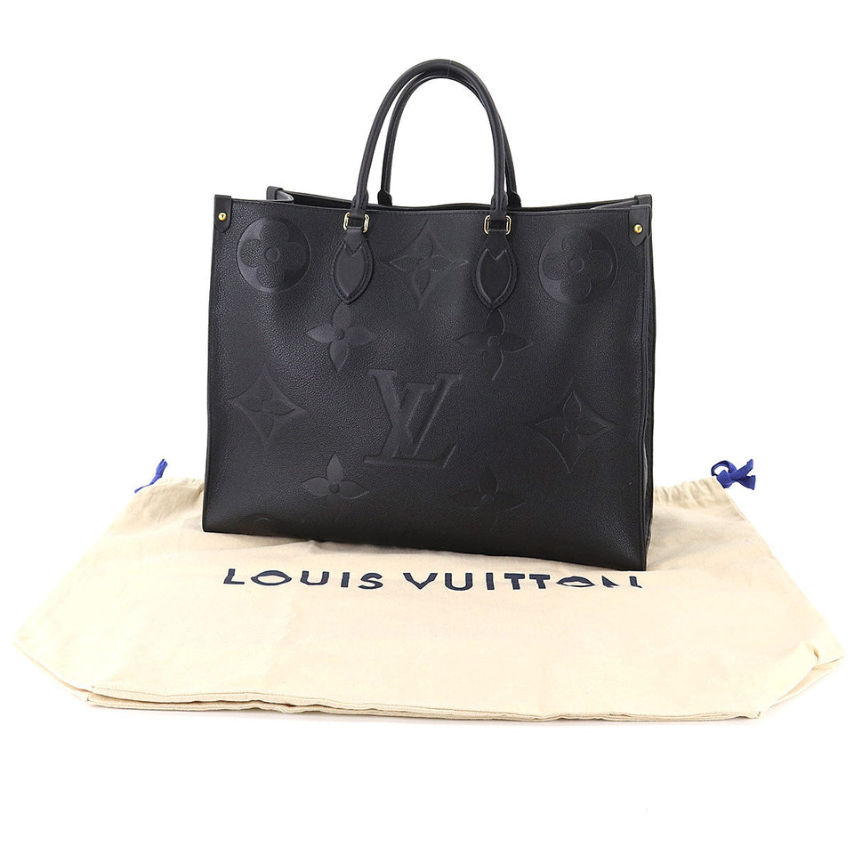 Louis Vuitton Monogram Implant Onthego GM 2Way Tote Bag Noir