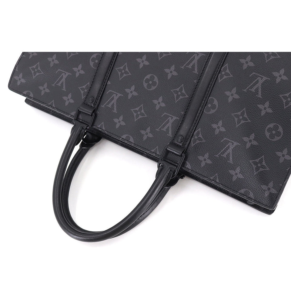 Louis Vuitton Monogram Eclipse Sac Plat Horizontal Zip Business Bag