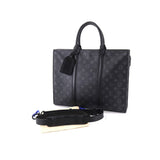 Louis Vuitton Monogram Eclipse Sac Plat Horizontal Zip Business Bag