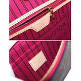 Louis Vuitton Monogram Neverfull MM Tote Bag Brown Pivoine