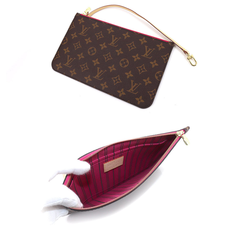 Louis Vuitton Monogram Neverfull MM Tote Bag Brown Pivoine