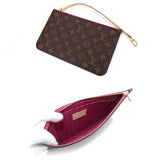 Louis Vuitton Monogram Neverfull MM Tote Bag Brown Pivoine
