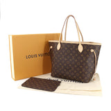 Louis Vuitton Monogram Neverfull MM Tote Bag Brown Pivoine