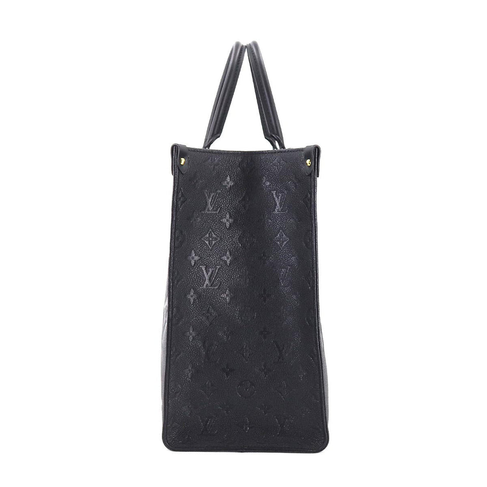 Louis Vuitton Monogram Implant Onthego GM 2Way Shoulder Bag Noir