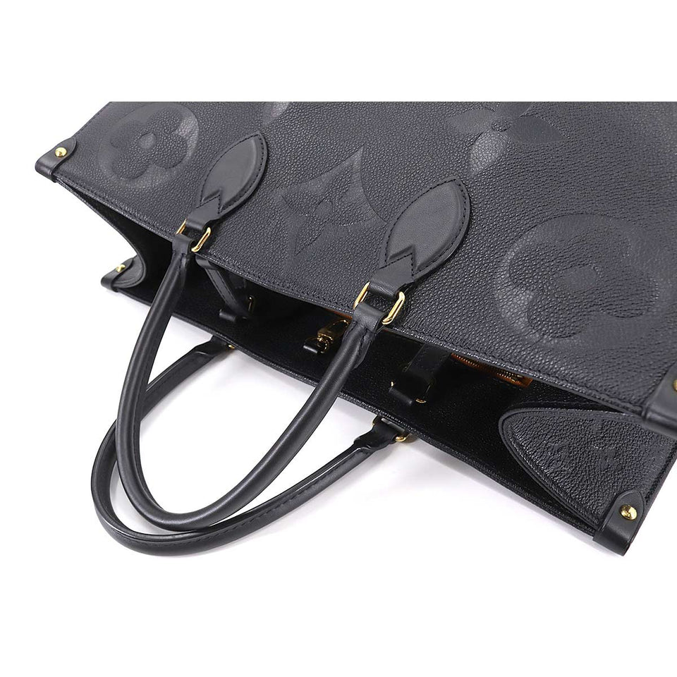 Louis Vuitton Monogram Implant Onthego GM 2Way Shoulder Bag Noir