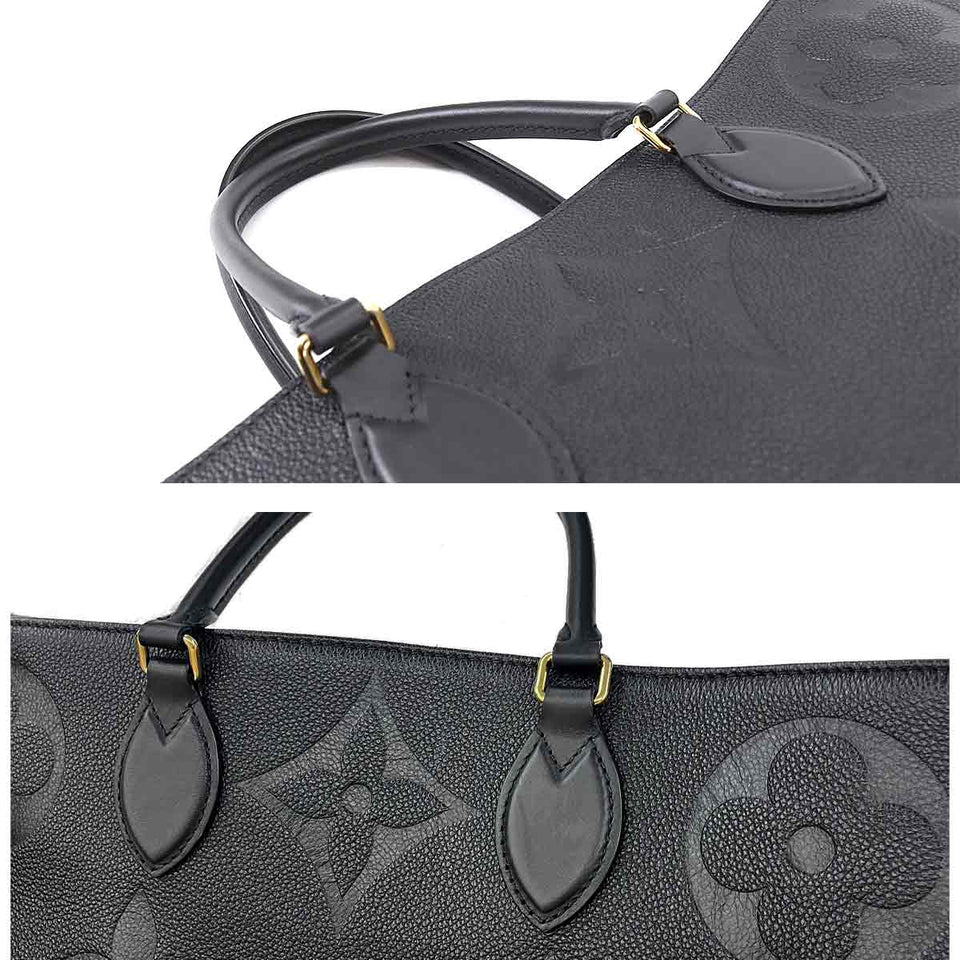 Louis Vuitton Monogram Implant Onthego GM 2Way Shoulder Bag Noir