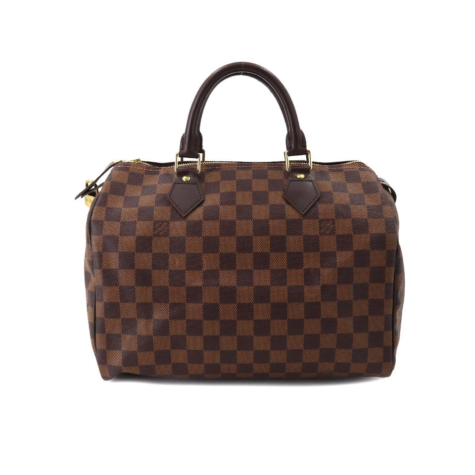 Louis Vuitton Damier Speedy 30 Hand Bag Ebene Brown