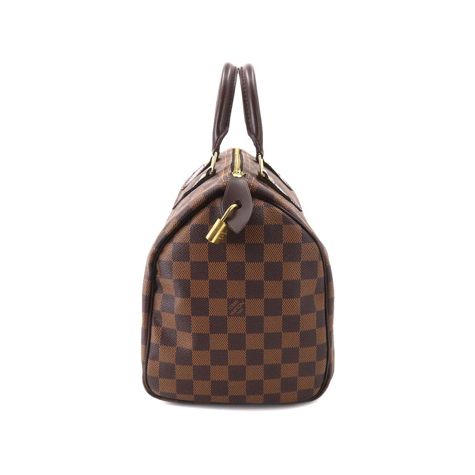 Louis Vuitton Damier Speedy 30 Hand Bag Ebene Brown