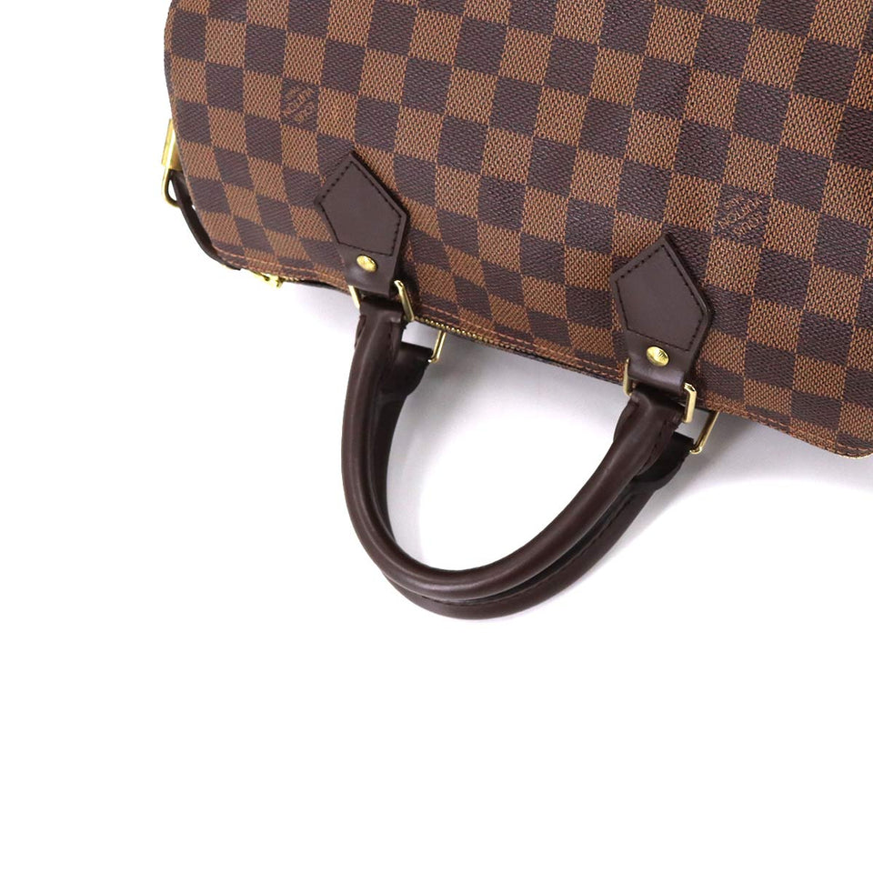 Louis Vuitton Damier Speedy 30 Hand Bag Ebene Brown