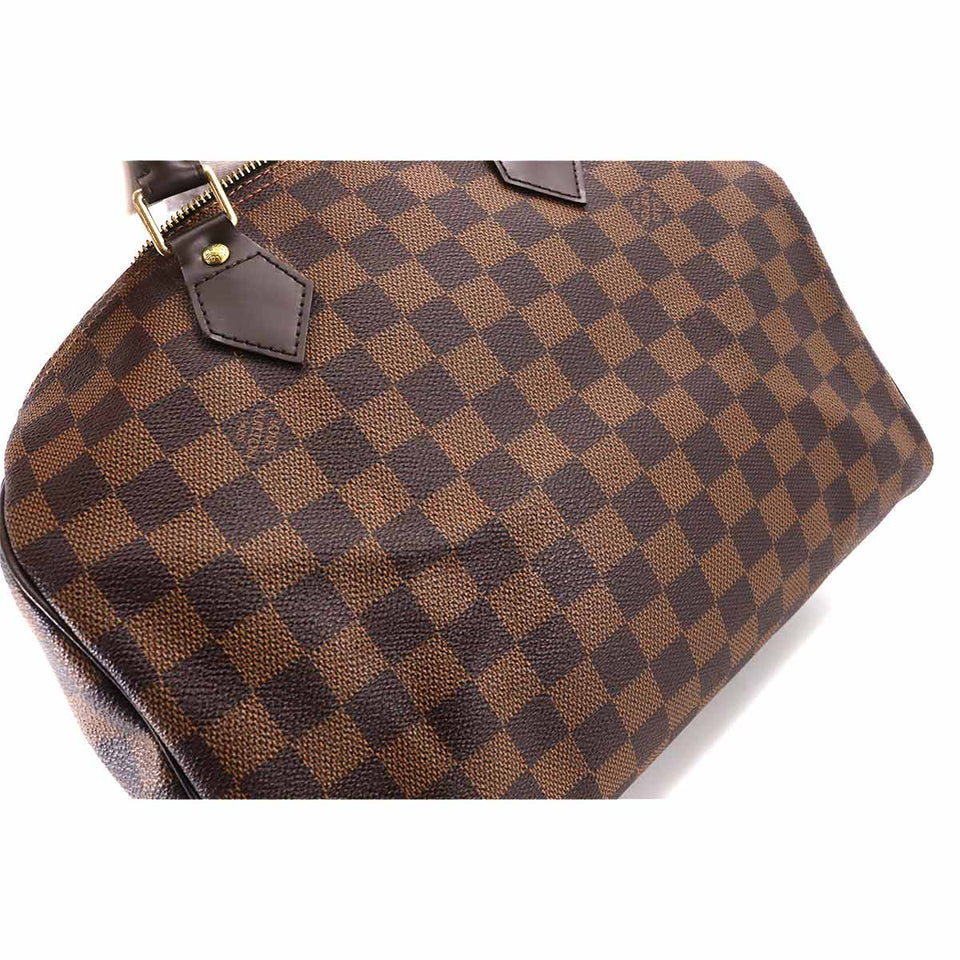 Louis Vuitton Damier Speedy 30 Hand Bag Ebene Brown