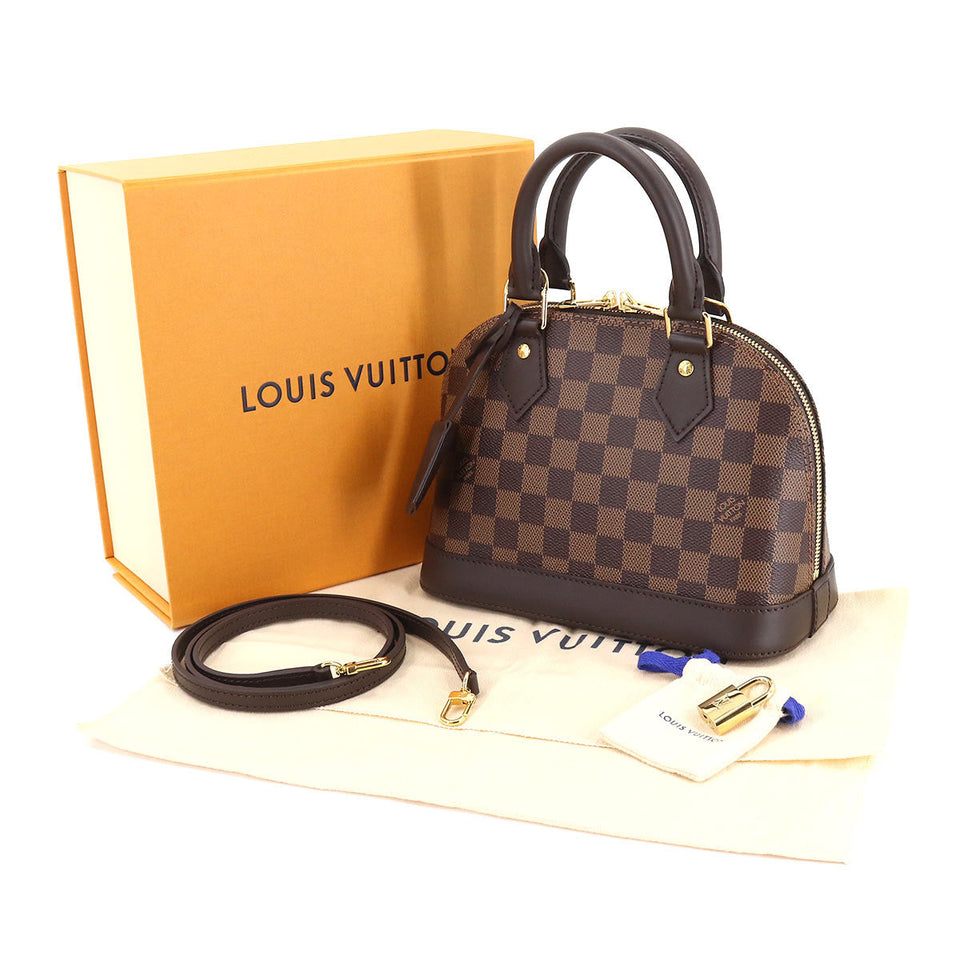 Louis Vuitton Damier Alma BB 2way Hand Shoulder Bag Ebene