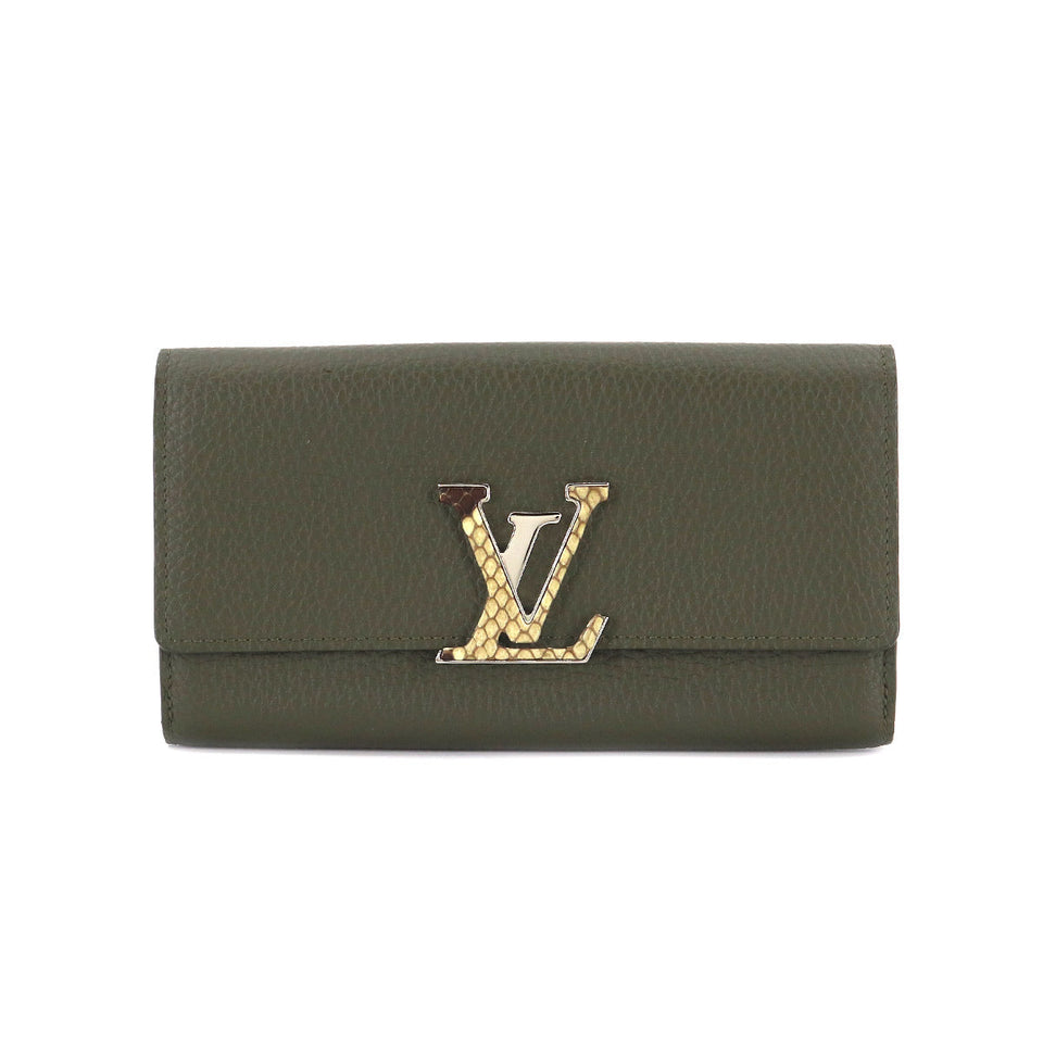 Louis Vuitton Portefeuille Capucines Bi-fold Long Wallet Taurillon Leather