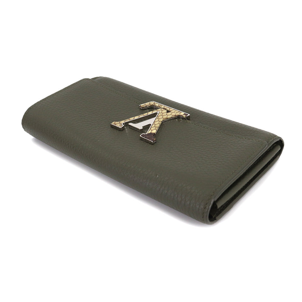 Louis Vuitton Portefeuille Capucines Bi-fold Long Wallet Taurillon Leather