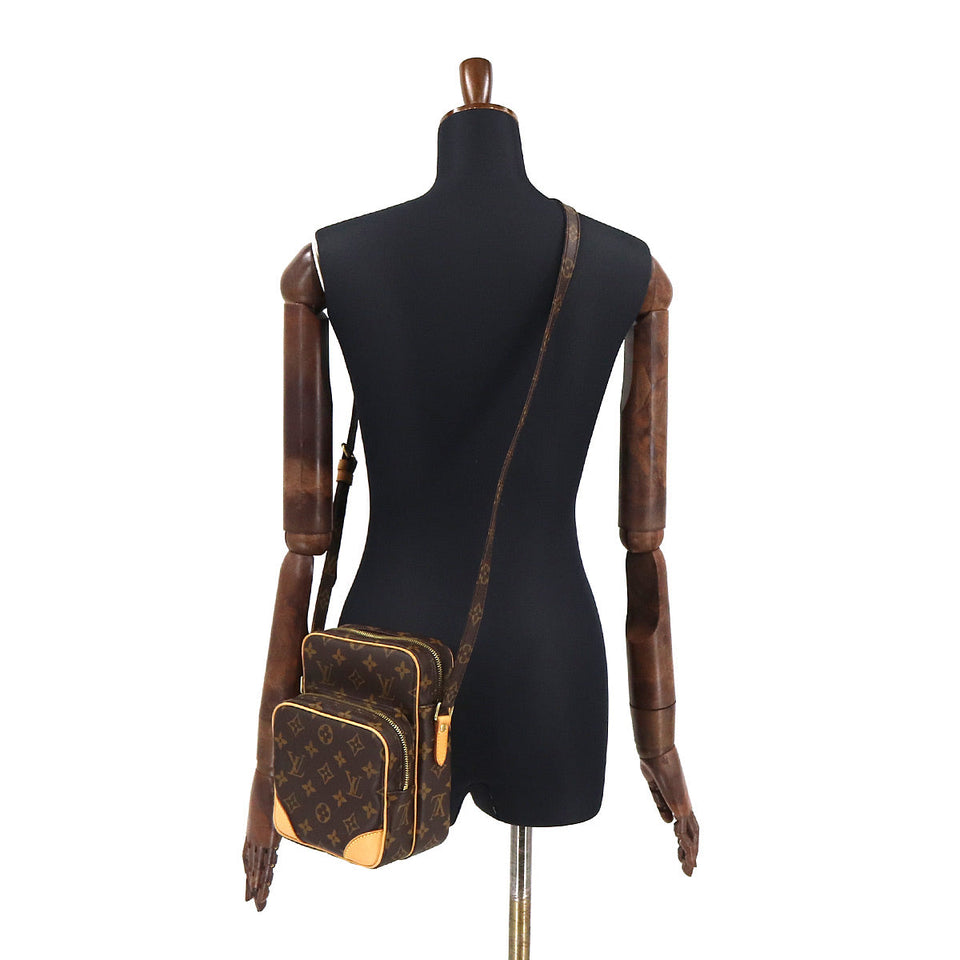Louis Vuitton Monogram Amazon Shoulder Bag Brown Gold Hardware