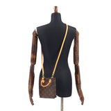 Louis Vuitton Monogram Petit Sac Plat 2Way Shoulder Bag Brown