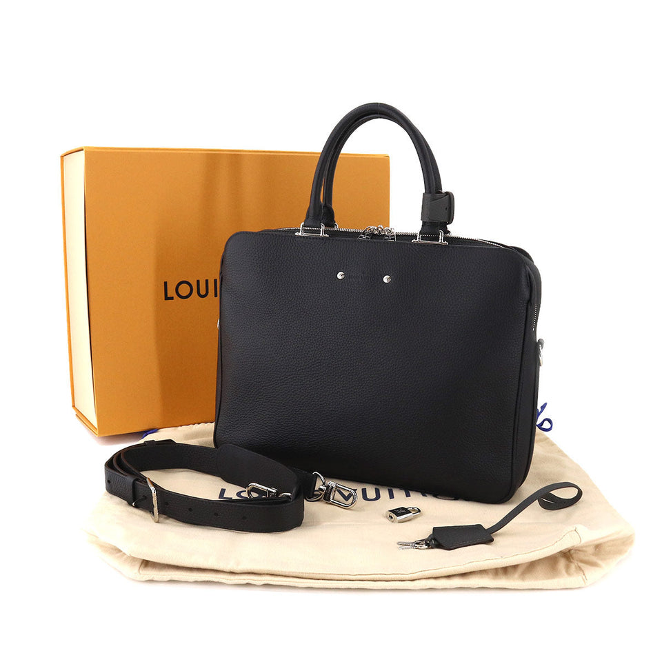 Louis Vuitton Armand Briefcase MM Business Bag Taurillon Leather