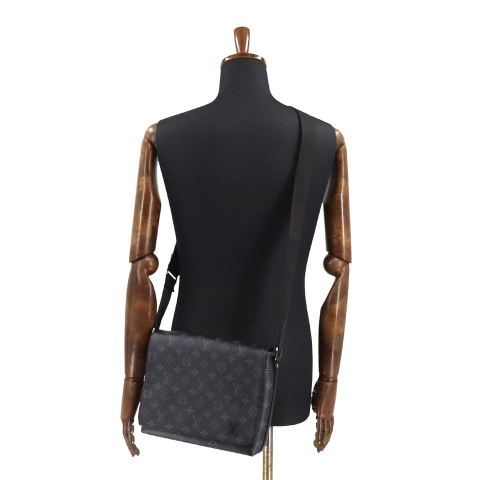 Louis Vuitton Monogram Eclipse District PM NV2 Shoulder Bag Black