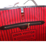 Louis Vuitton Damier Neverfull MM Tote Bag Ebene Brown