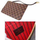 Louis Vuitton Damier Neverfull MM Tote Bag Ebene Brown