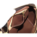 Louis Vuitton Monogram Speedy 25 Hand Bag Brown Gold Metal