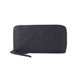 Louis Vuitton Monogram Implant Zippy Wallet Long Leather Noir
